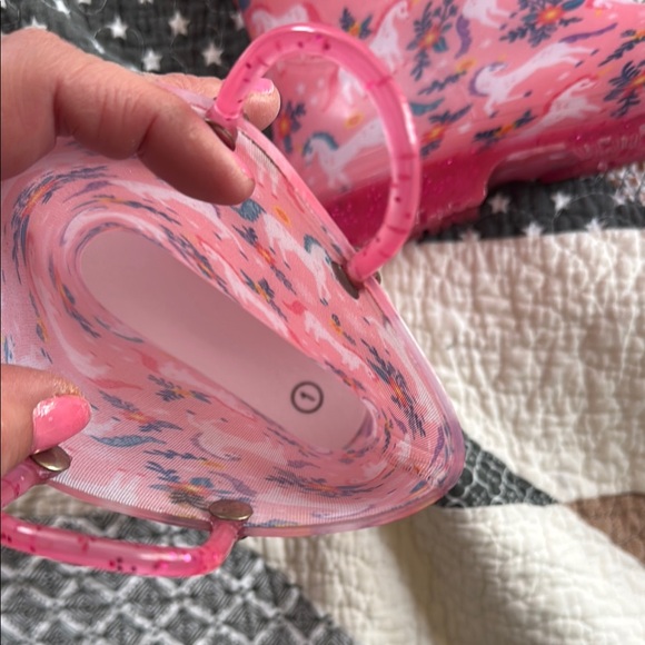 Wildkin Magical Unicorns Rain Boots, Size 1 - Pink Boots for Girls - Picture 4 of 4
